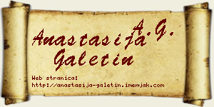 Anastasija Galetin vizit kartica